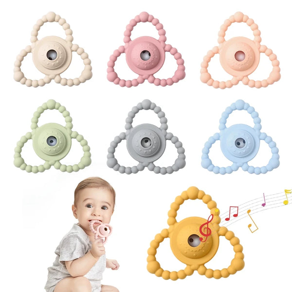 Silicone Teethers for Baby Flower Style Teething Rings Baby Accessories Toys for Newborn Baby 0 12 Month Rattle Toys for Babies